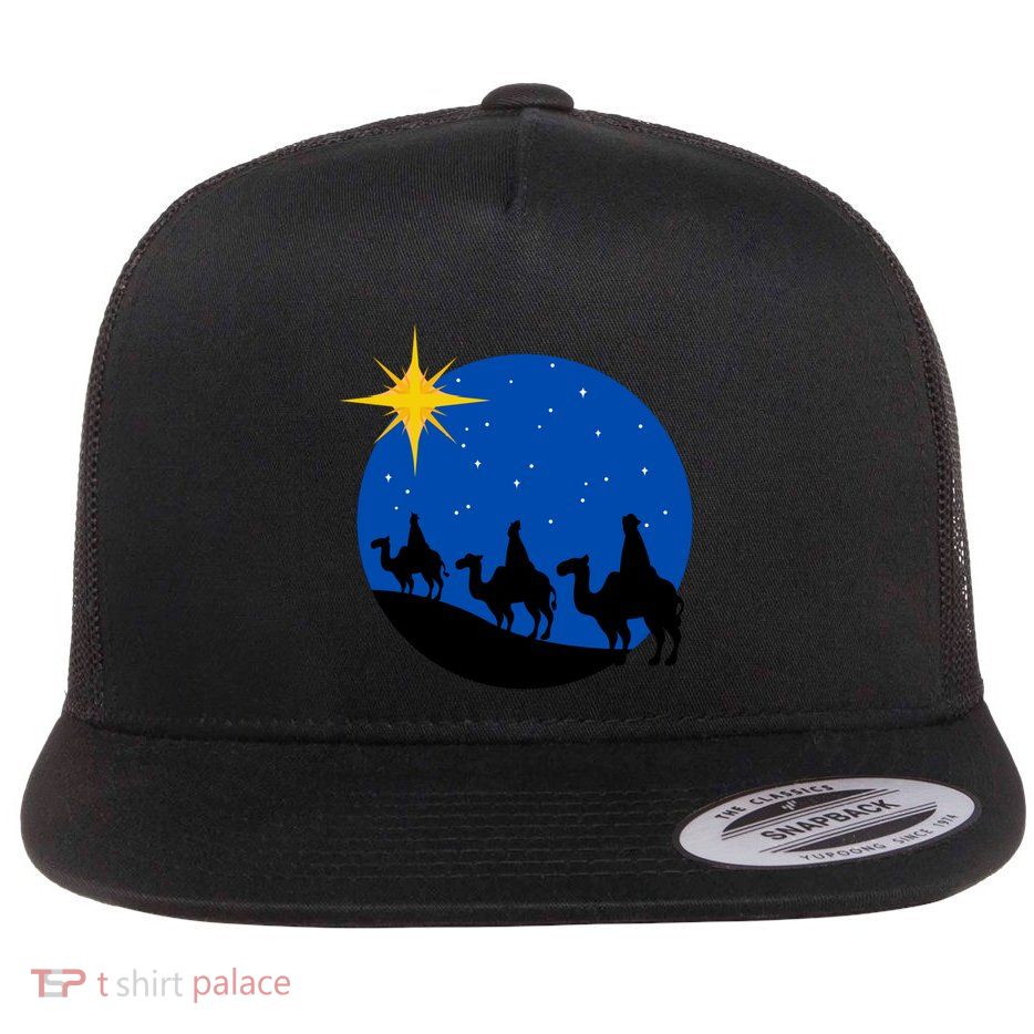 Christmas Nativity Jesus Birth The Three Wise Gift Flatbill Hat