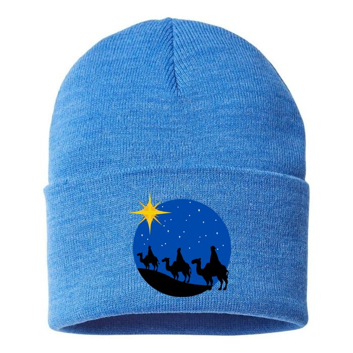 Christmas Nativity Jesus Birth The Three Wise Gift Sustainable Knit Beanie