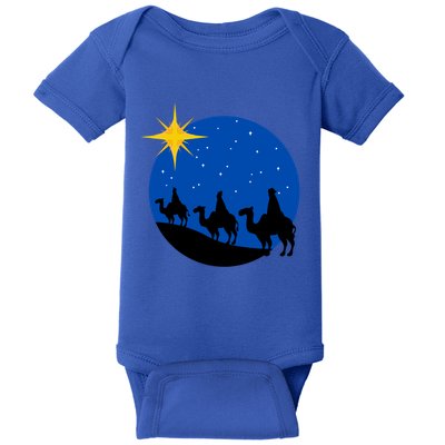 Christmas Nativity Jesus Birth The Three Wise Gift Baby Bodysuit