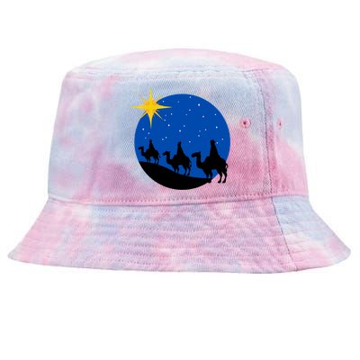 Christmas Nativity Jesus Birth The Three Wise Gift Tie-Dyed Bucket Hat