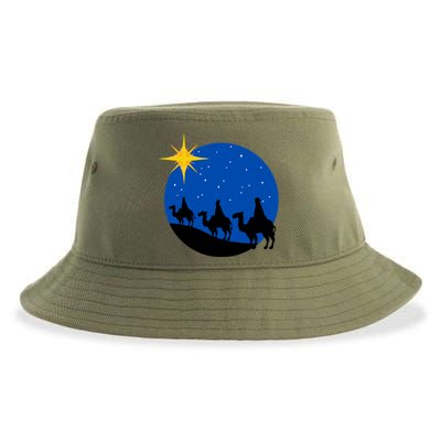 Christmas Nativity Jesus Birth The Three Wise Gift Sustainable Bucket Hat