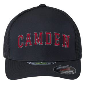 Camden New Jersey Souvenir Sport College Style Text Flexfit Unipanel Trucker Cap