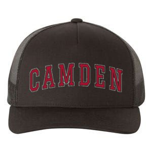 Camden New Jersey Souvenir Sport College Style Text Yupoong Adult 5-Panel Trucker Hat