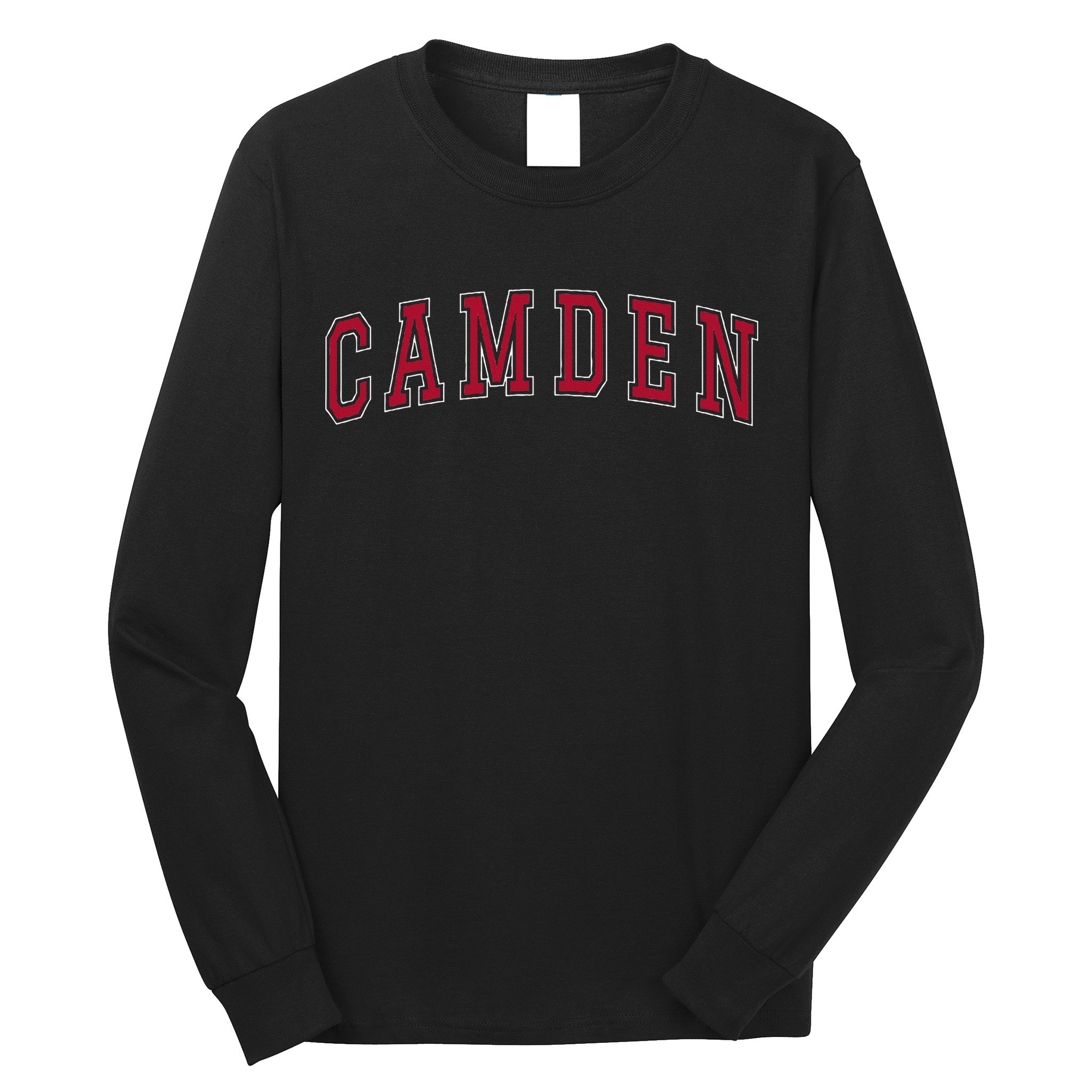 Camden New Jersey Souvenir Sport College Style Text Long Sleeve Shirt