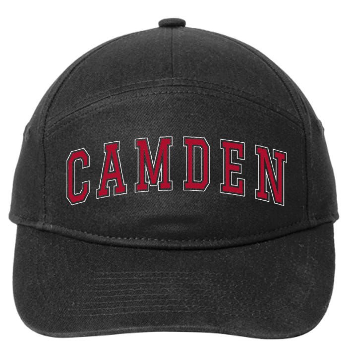 Camden New Jersey Souvenir Sport College Style Text 7-Panel Snapback Hat