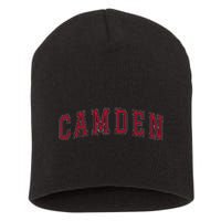 Camden New Jersey Souvenir Sport College Style Text Short Acrylic Beanie