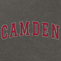 Camden New Jersey Souvenir Sport College Style Text Cotton Canvas Backpack