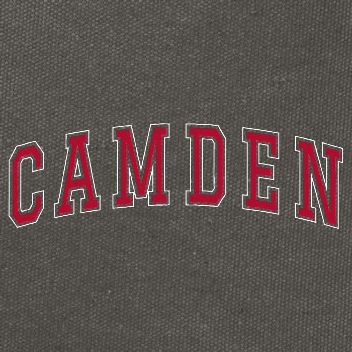 Camden New Jersey Souvenir Sport College Style Text Cotton Canvas Backpack