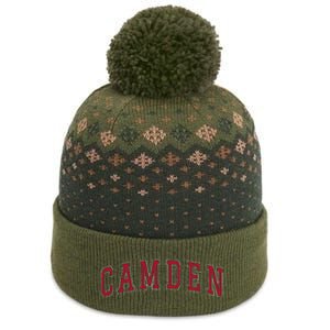 Camden New Jersey Souvenir Sport College Style Text The Baniff Cuffed Pom Beanie