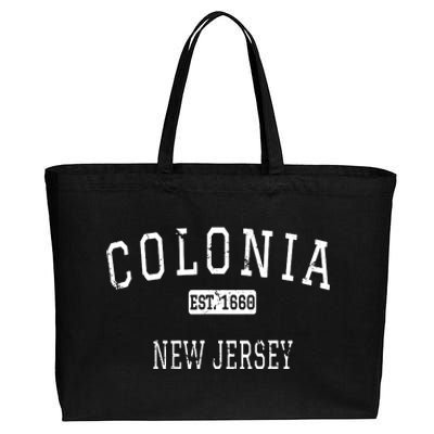 Colonia New Jersey Nj Vintage Cotton Canvas Jumbo Tote