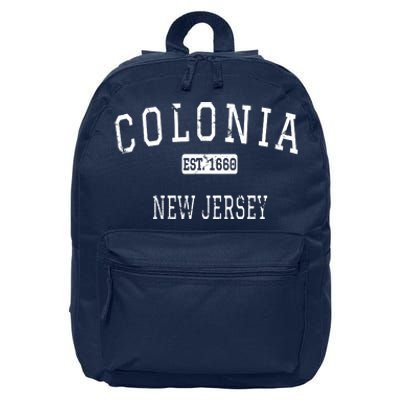 Colonia New Jersey Nj Vintage 16 in Basic Backpack