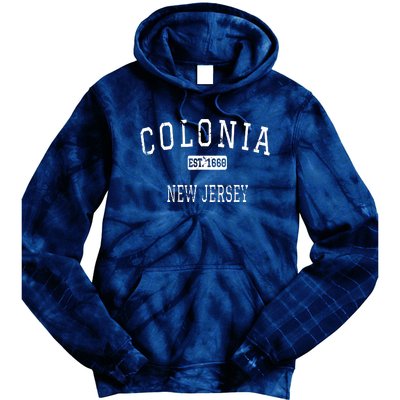 Colonia New Jersey Nj Vintage Tie Dye Hoodie