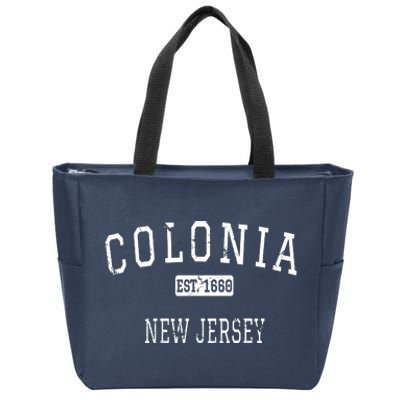 Colonia New Jersey Nj Vintage Zip Tote Bag