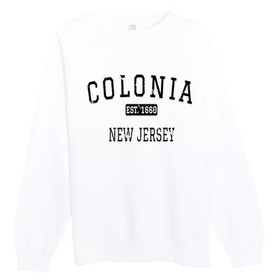 Colonia New Jersey Nj Vintage Premium Crewneck Sweatshirt