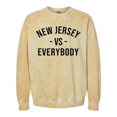 Cute New Jersey Vs Everybodys Gift Colorblast Crewneck Sweatshirt