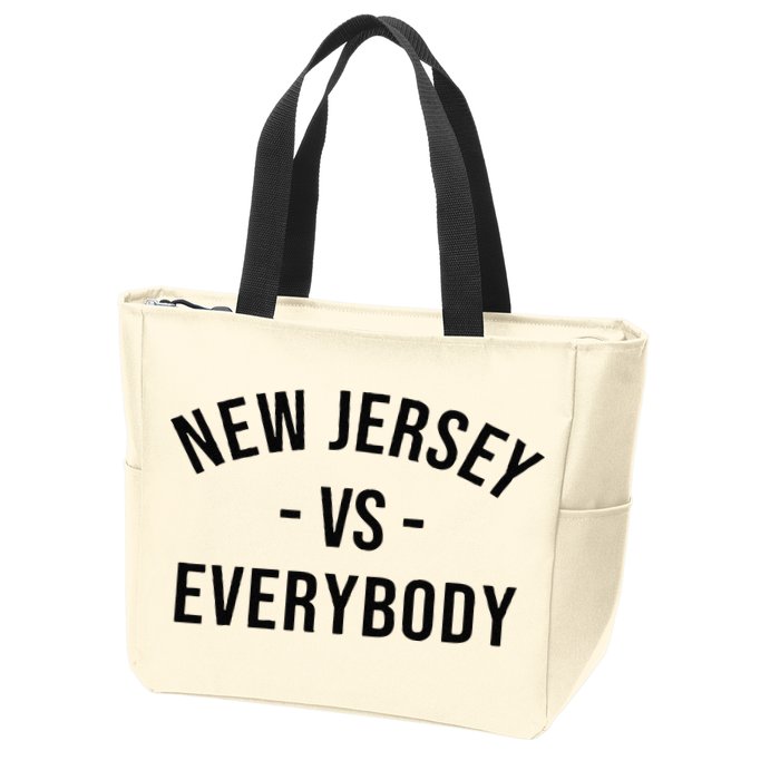 Cute New Jersey Vs Everybodys Gift Zip Tote Bag