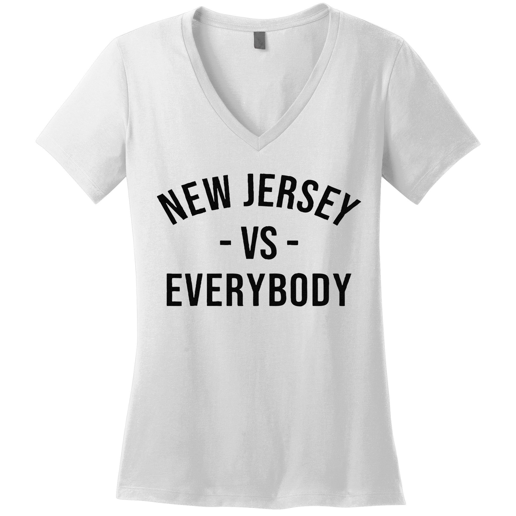 Cute New Jersey Vs Everybodys Gift Women's V-Neck T-Shirt
