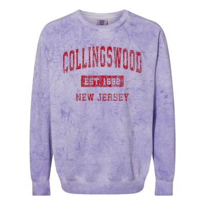 Collingswood New Jersey Nj Vintage Sports Colorblast Crewneck Sweatshirt