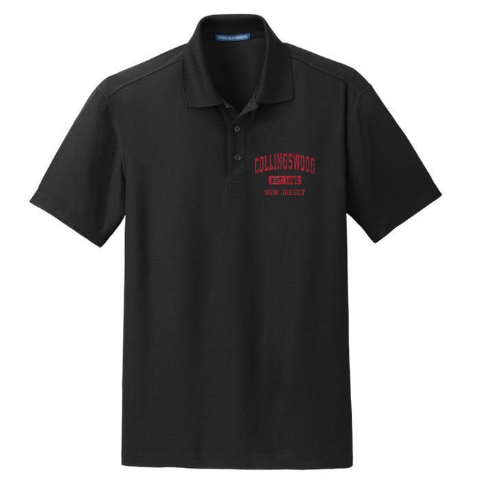 Collingswood New Jersey Nj Vintage Sports Dry Zone Grid Polo