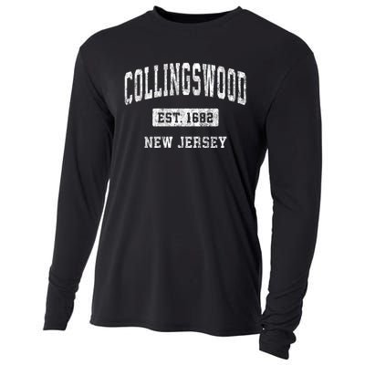 Collingswood New Jersey Nj Vintage Sports Cooling Performance Long Sleeve Crew