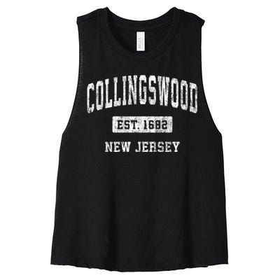 Collingswood New Jersey Nj Vintage Sports Women's Racerback Cropped Tank