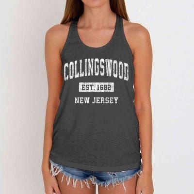 Collingswood New Jersey Nj Vintage Sports Women's Knotted Racerback Tank