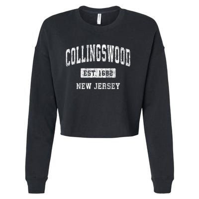 Collingswood New Jersey Nj Vintage Sports Cropped Pullover Crew