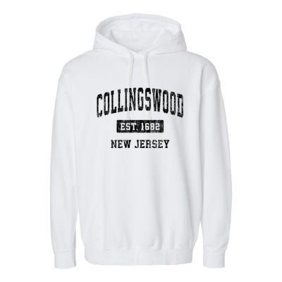 Collingswood New Jersey Nj Vintage Sports Garment-Dyed Fleece Hoodie