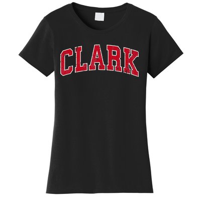 Clark New Jersey NJ Vintage Sports Design Red Design Women's T-Shirt