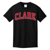 Clark New Jersey NJ Vintage Sports Design Red Design Kids T-Shirt