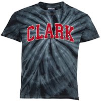 Clark New Jersey NJ Vintage Sports Design Red Design Kids Tie-Dye T-Shirt