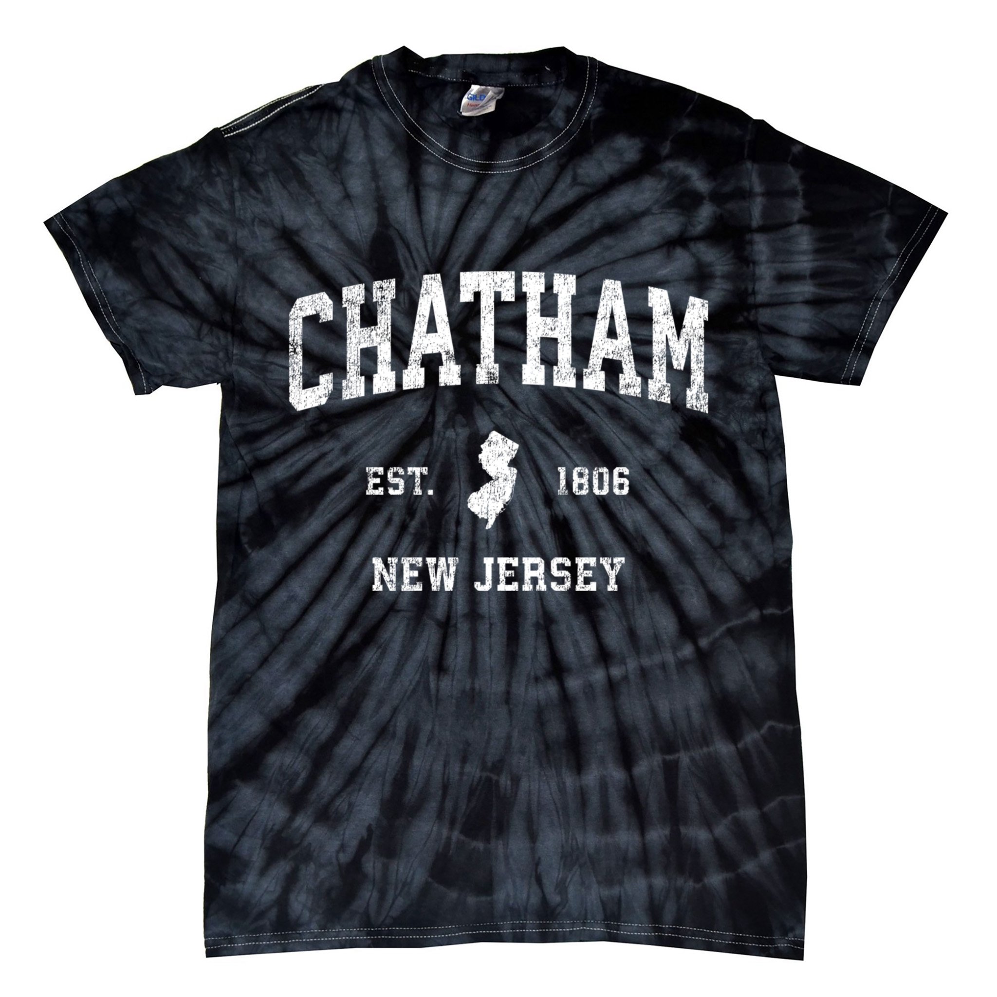 Chatham New Jersey Nj Vintage Athletic Sports Tie-Dye T-Shirt