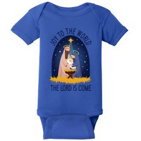 Christmas Nativity Joy To The World Cute Gift Baby Bodysuit