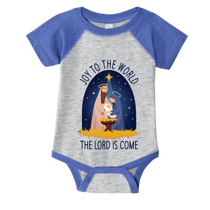 Christmas Nativity Joy To The World Cute Gift Infant Baby Jersey Bodysuit