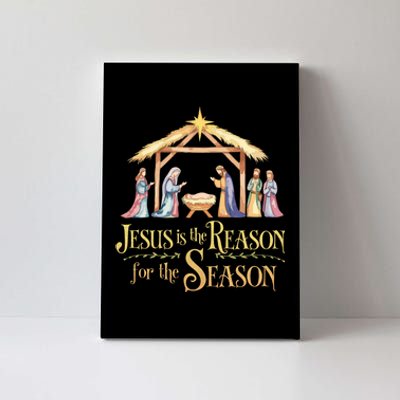 Christmas Nativity Jesus Is The Reason For The Season Manger Canvas