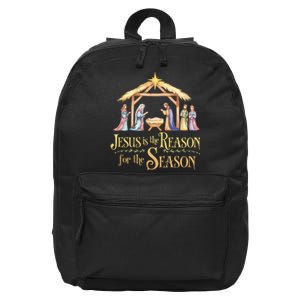 Christmas Nativity Jesus Is The Reason For The Season Manger 16 in Basic Backpack