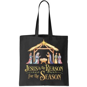 Christmas Nativity Jesus Is The Reason For The Season Manger Tote Bag