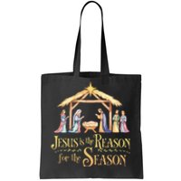 Christmas Nativity Jesus Is The Reason For The Season Manger Tote Bag