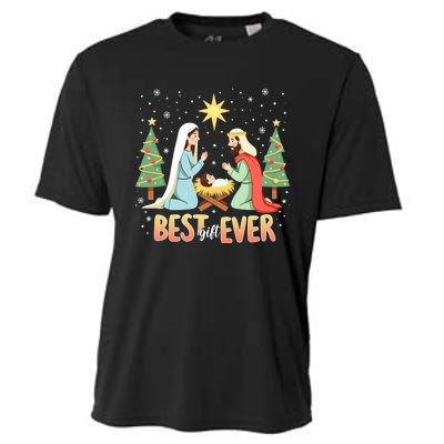 Christmas Nativity Jesus Is The Reason Cooling Performance Crew T-Shirt