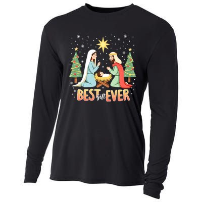 Christmas Nativity Jesus Is The Reason Cooling Performance Long Sleeve Crew