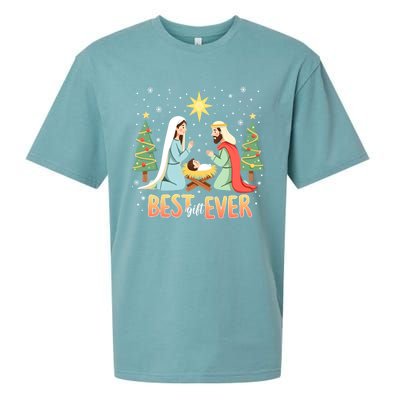 Christmas Nativity Jesus Is The Reason Sueded Cloud Jersey T-Shirt