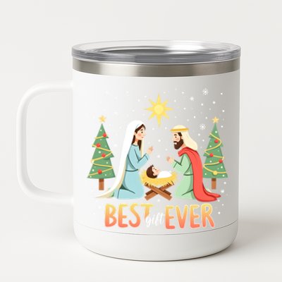 Christmas Nativity Jesus Is The Reason 12 oz Stainless Steel Tumbler Cup