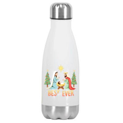 Christmas Nativity Jesus Is The Reason Stainless Steel Insulated Water Bottle