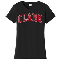 Clark New Jersey Nj Vintage Sports Design Red Design Women's T-Shirt