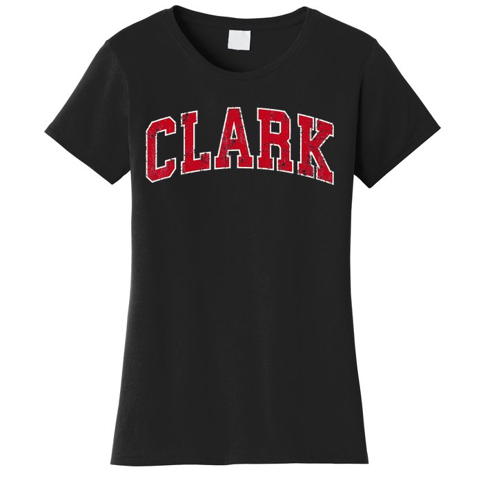 Clark New Jersey Nj Vintage Sports Design Red Design Women's T-Shirt