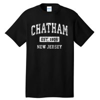 Chatham New Jersey Nj Vintage Sports Established Tall T-Shirt