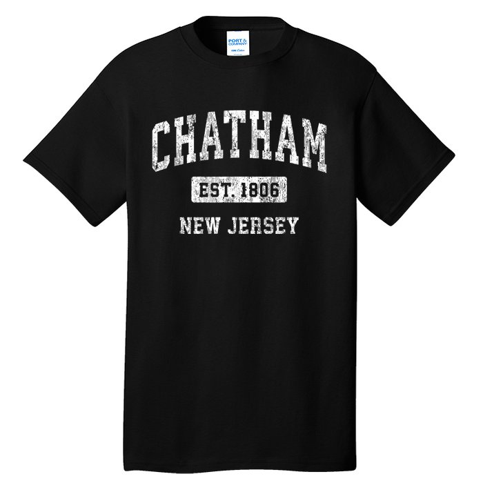 Chatham New Jersey Nj Vintage Sports Established Tall T-Shirt