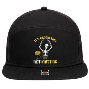 Crocheting Not Knitting Crocheter Crochet 7 Panel Mesh Trucker Snapback Hat