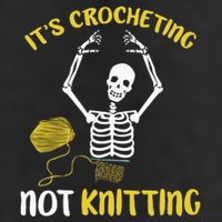 Crocheting Not Knitting Crocheter Crochet 7 Panel Mesh Trucker Snapback Hat