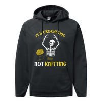 Crocheting Not Knitting Crocheter Crochet Performance Fleece Hoodie